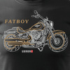 HARLEY DAVIDSON FATBOY pánské tričko na motorce černé REGULAR