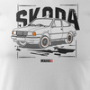 Tričko s autem Škoda 120 125 130 PRL legends pánské bílé REGULAR