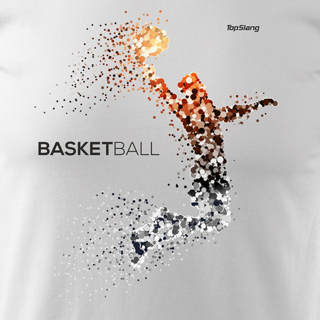 Pánské basketbalové tričko bílé REGULAR