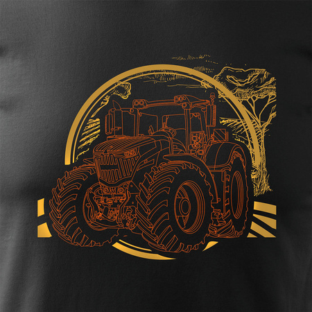 Tričko Fendt traktor pro farmáře černé REGULAR