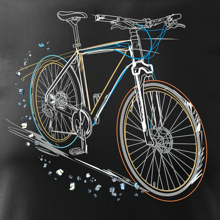 Pánský MTB dres na horské kolo černý REGULAR