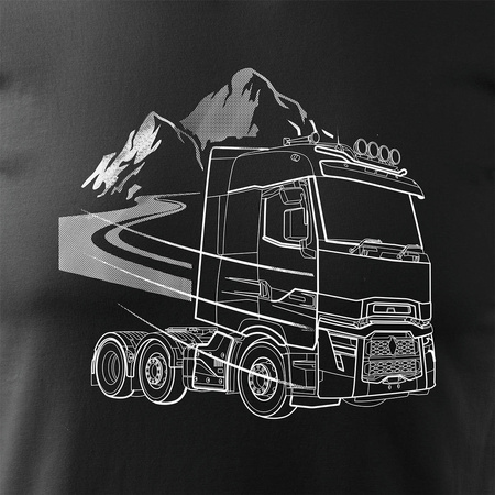 Renault T Evolution truck tričko dárek pro řidiče kamionu TIR pánské černé