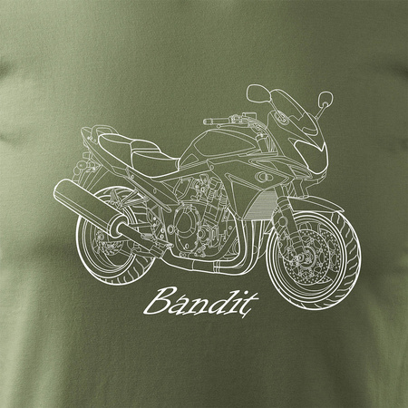 Suzuki Bandit 600 1200 750 pánské khaki tričko na motorku REGULAR