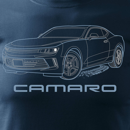 Chevrolet Camaro pánské automobilové tričko tmavě modré REGULAR