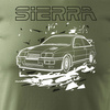 Ford Sierra RS 500 cosworth pánské khaki tričko s autem Ford Sierra RS 500