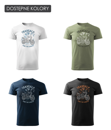 Honda Transalp 750 khaki pánské tričko na motorku motorka