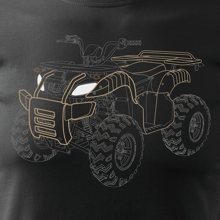 Quad ATV Off Road Cross on Quad ATV Tričko pro muže černé REGULAR