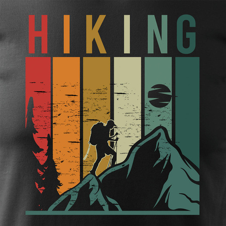 Outdoorové tričko pro turisty Tatra trekking pánské černé REGULAR