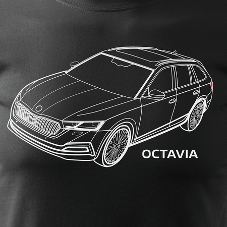 Pánské tričko Škoda Octavia černé REGULAR