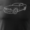 Ford Mustang automobilové tričko Ford Mustang pánské černé REGULAR