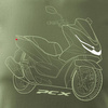 Pánské khaki tričko Honda PCX REGULAR na motorku