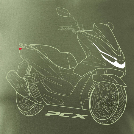 Pánské khaki tričko Honda PCX REGULAR na motorku