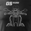BMW GS 1250 ADVENTURE pánské tričko na motorku černé REGULAR