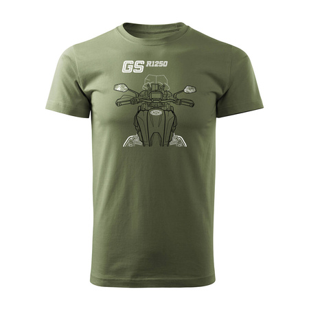 BMW GS 1250 ADVENTURE pánské khaki tričko REGULAR motorka motorka