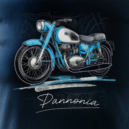 Pannonia pánské námořnicky modré tričko s motorkou REGULAR