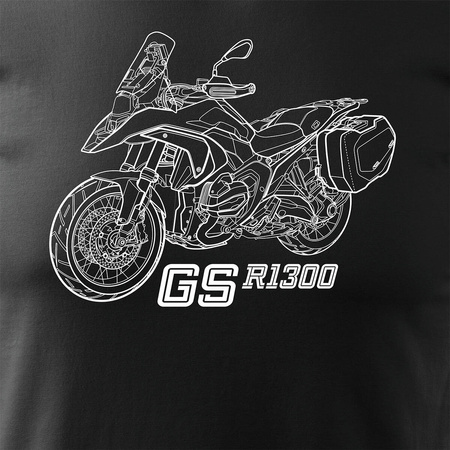 Motorka tričko BMW GS R 1300 sběratelské pánské černé REGULAR