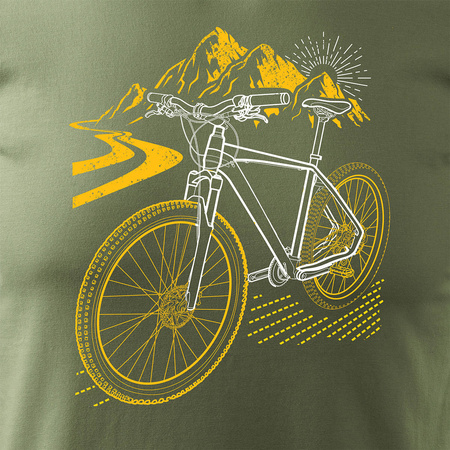 Výprodej - Mountain Bike MTB Dres na horské kolo pánský khaki REGULAR