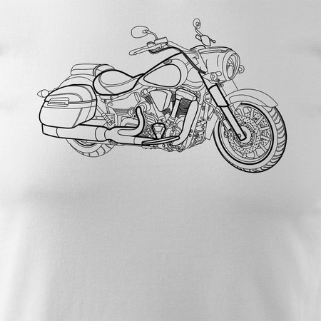 Yamaha Stratoliner XV 1900 pánské tričko na motorku bílé REGULAR