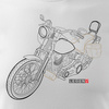 Harley Chopper pánské tričko s motorkou bílé REGULAR