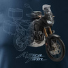 Honda Africa Twin CRF1100L pánské tmavě modré tričko na motorku REGULAR