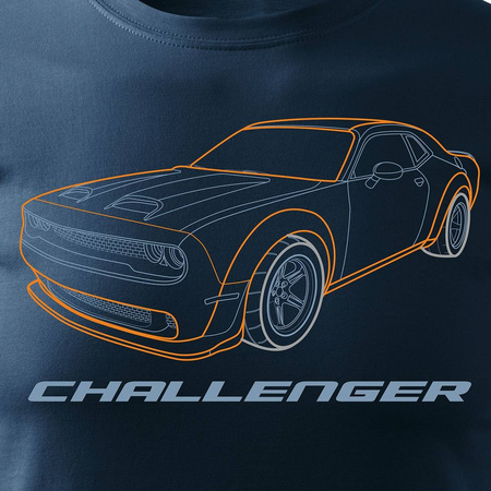 Dodge Challenger SRT pánské tmavě modré tričko REGULAR s motivem auta