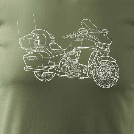 Yamaha Star Venture 1800 adventure pánské tričko na motorku khaki