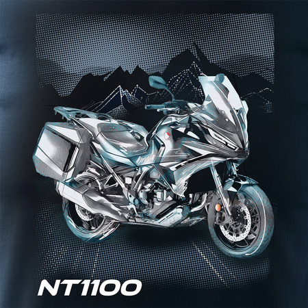 Honda NT 1100 pánské tmavě modré tričko na motorku REGULAR