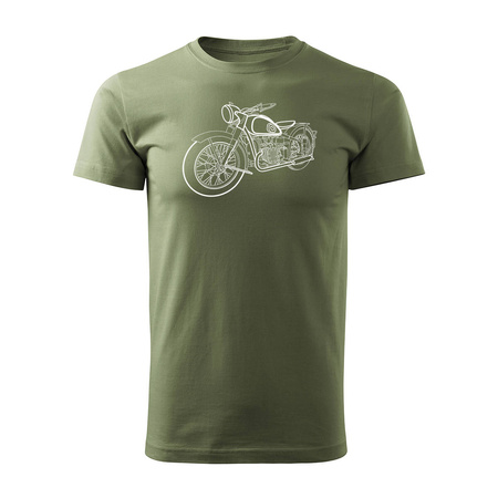 M72 Dnepr Ural pánské khaki tričko REGULAR na motorku