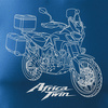 Honda Africa Twin CRF1100L pánské tričko na motorku modré REGULAR