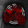 Ducati Multistrada 1200 950 pánské tričko na motorku černé REGULAR