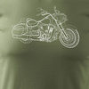 Yamaha Stratoliner XV 1900 pánské khaki tričko na motorku REGULAR