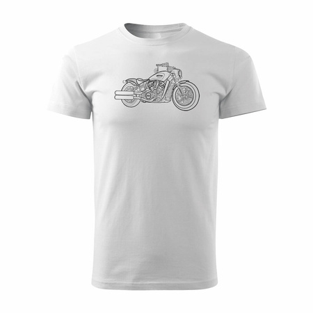 Indian Scout Bobber pánské tričko na motorce bílé REGULAR