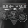 Triumph Bonneville pánské tričko na motorku černé REGULAR