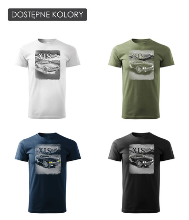 Pánské tričko jaguar xjs collector car černé REGULAR