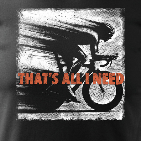 Tričko s cyklistou cyklista cyklista cyklista cyklista cyklista pánské černé REGULAR