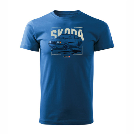 Výprodej - Škoda 120 125 130 PRL legend pánské modré tričko REGULAR
