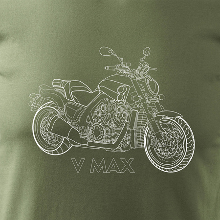 Yamaha V MAX VMAX pánské khaki tričko REGULAR na motorku