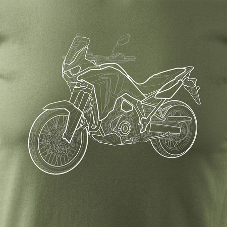 Honda Africa Twin CRF1100L pánské tričko na motorku v khaki barvě