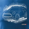 Pánské tričko Mini Morris Mini Cooper pro sběratele aut modré REGULAR