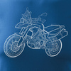 Tričko s motorkou BMW GS 800 ADVENTURE pánské REGULAR modré