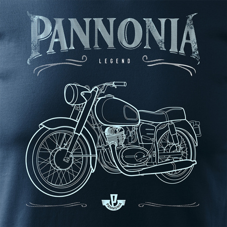 Pannonia pánské námořnicky modré tričko s motorkou REGULAR