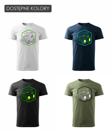 John Deere traktor tričko farmářské tričko pánské khaki REGULAR