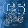 BMW GS 1250 ADVENTURE pánské tričko na motorku modré REGULAR