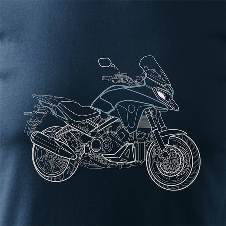 Honda VFR 800 X Stroke pánské námořnicky modré tričko na motorku REGULAR