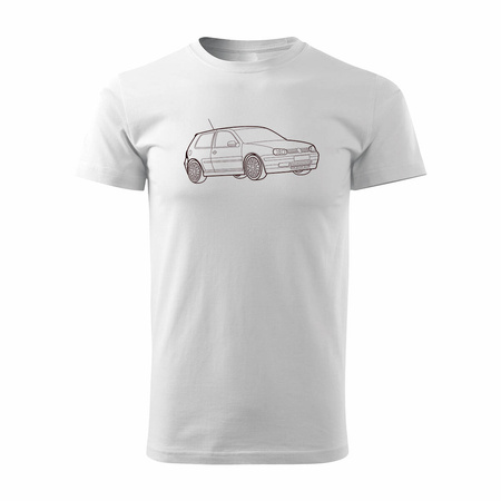 VW Golf 4 pánské tričko Golf 4 auto bílé REGULAR