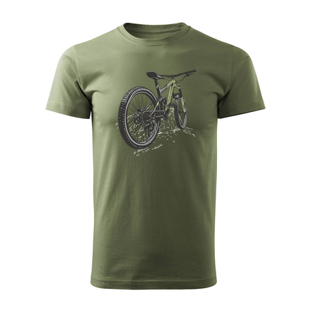 MTB Mountain Bike pánský khaki dres REGULAR pro horská kola