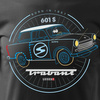 Pánské tričko Trabant car černé REGULAR