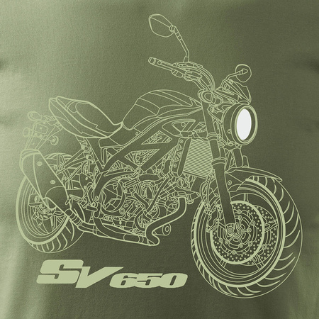 SUZUKI SV 650 khaki pánské tričko REGULAR motorka motorka