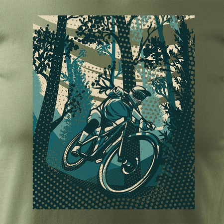 MTB Mountain Bike pánský khaki dres REGULAR pro horská kola