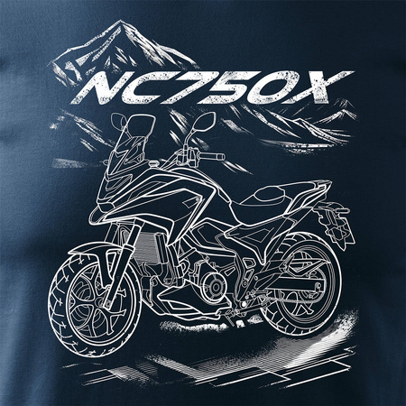 Honda NC 750 X NC750X pánské námořnicky modré tričko na motorku REGULAR